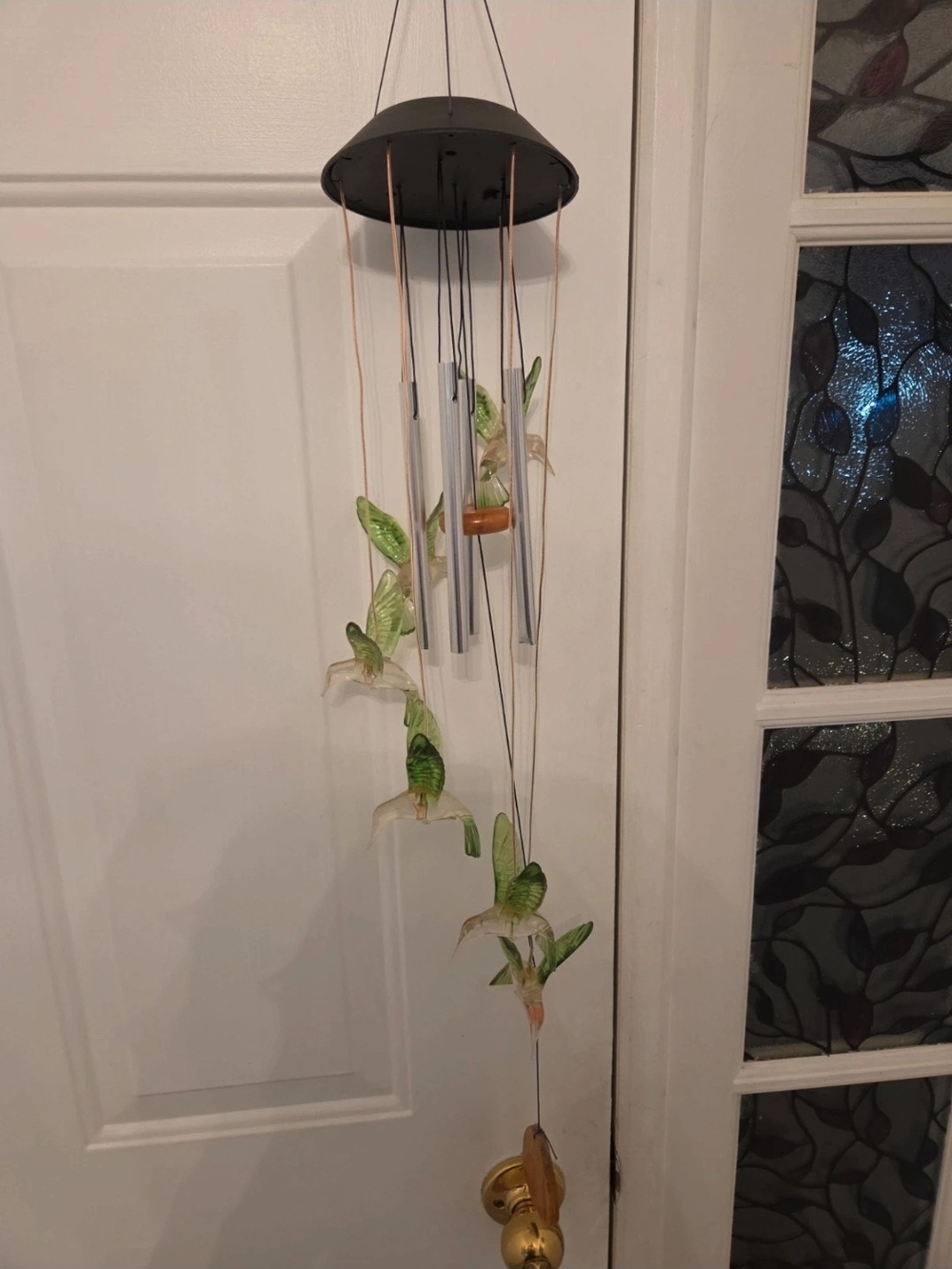 Amazon Green & Silver Hummingbird Wind Chime Lantern